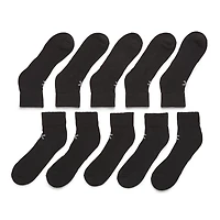 Xersion Quick-Dri Mens 10 Pair Quarter Ankle Socks