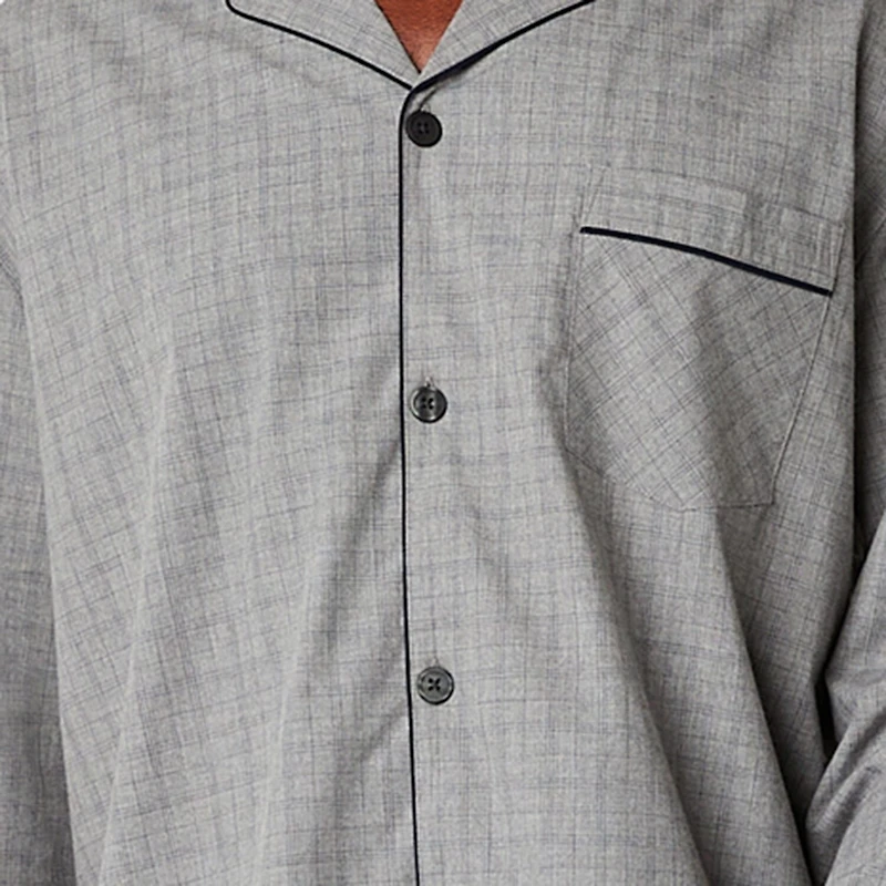 Stafford Modal Mens Long Sleeve 2-pc. Big Pajama Set