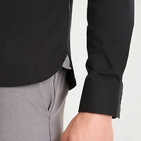 Van Heusen Everyday Defense Stain Shield Mens Long Sleeve Slim Fit STRETCH FABRIC Button-Down Shirt