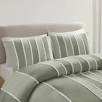 INK+IVY Shay Striped Cotton 3-pc. Midweight Comforter Set