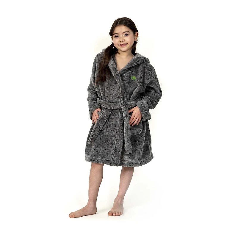 Linum Home Textiles Plush Turtle Kids Bathrobe Unisex Long Sleeve Length Robe