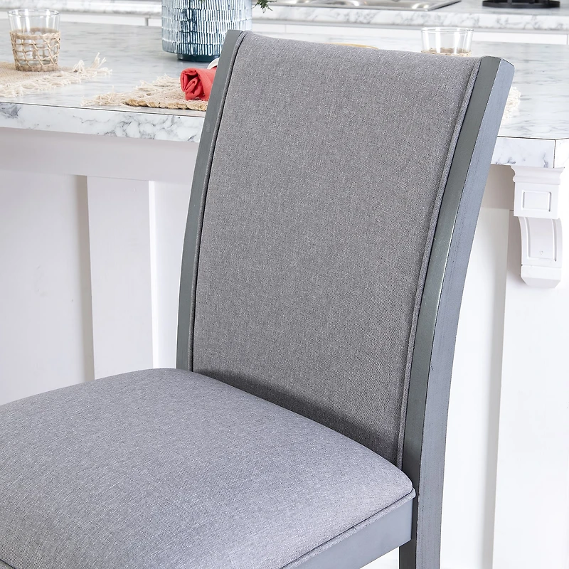 Linon Parrilla 2-pc. Counter Height Upholstered Bar Stool