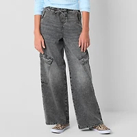 Thereabouts Little & Big Kid Girls Cargo Wide Leg Jean