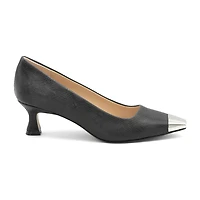 Adrienne Vittadini Gavril Womens Cap Flared Heel Pumps
