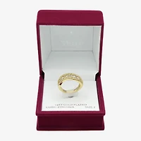 Sparkle Allure Womens 2.5MM Cubic Zirconia 14K Gold Over Brass Eternity Band