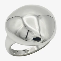 Sparkle Allure Womens Pure Silver Over Brass Dome Cocktail Ring