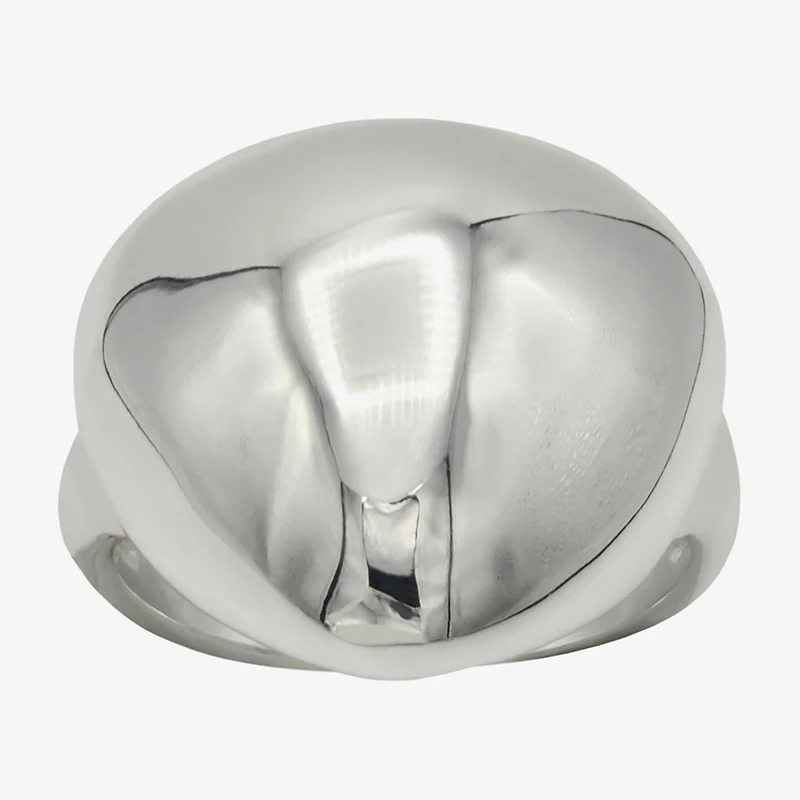 Sparkle Allure Womens Pure Silver Over Brass Dome Cocktail Ring