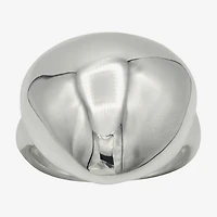 Sparkle Allure Womens Pure Silver Over Brass Dome Cocktail Ring