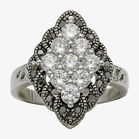 Sparkle Allure Womens Cubic Zirconia Pure Silver Over Brass Cocktail Ring