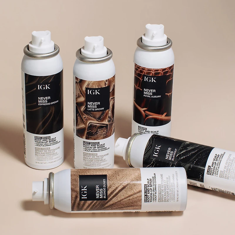 IGK Never Miss Root Spray Hair Color 2 oz.