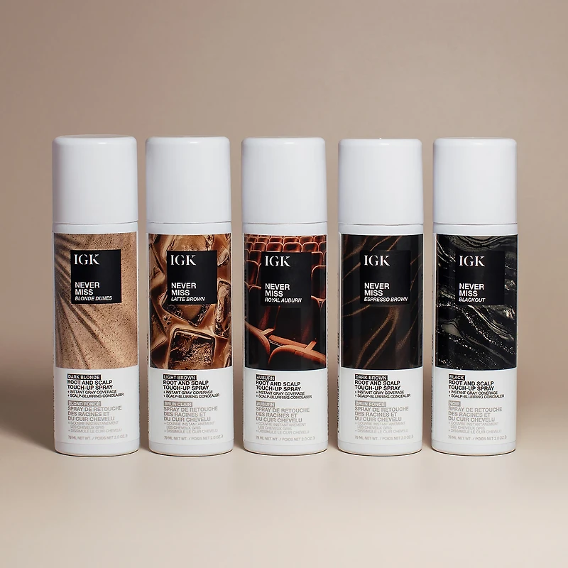 IGK Never Miss Root Spray Hair Color 2 oz.