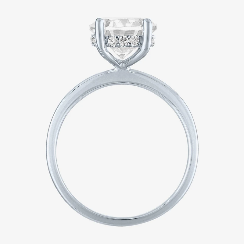 Bridal Addiction Womens 4 1/7 Ct. T.W. Lab Grown White Diamond 14K Gold Round Solitaire Engagement Ring