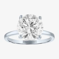 Bridal Addiction Womens 4 1/7 Ct. T.W. Lab Grown White Diamond 14K Gold Round Solitaire Engagement Ring
