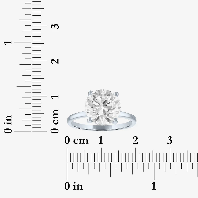 Bridal Addiction Womens 4 1/7 Ct. T.W. Lab Grown White Diamond 14K Gold Round Solitaire Engagement Ring