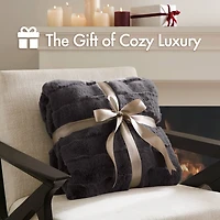 Madison Park Camille Faux Fur Washable Midweight Throw