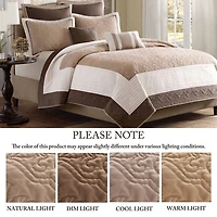 Madison Park Danville 7-Pc Quilt Set with Euro Shams and Throw Pillows