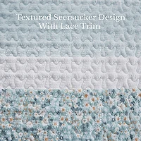 Madison Park Evian Seersucker 4-pc. Hypoallergenic Quilt Set