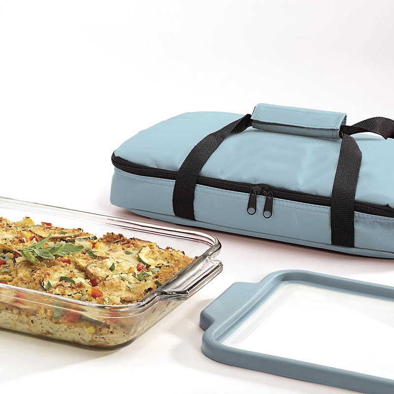 Anchor Hocking 3-pc. Glass Baking Dish with Lid and Tote