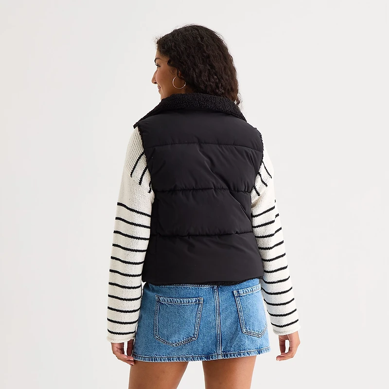 Arizona Adaptive Womens Juniors Easy-on + Easy-off Heavyweight Puffer Vest