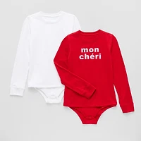 Thereabouts Little & Big Kid Girls Round Neck Long Sleeve Adaptive 2-pc. Bodysuit