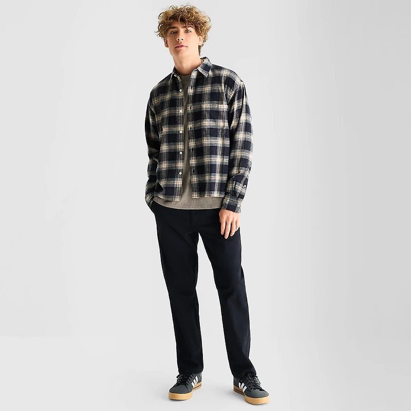 Arizona Mens Long Sleeve Classic Fit Flannel Shirt