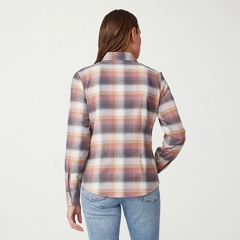 Free Country Womens Long Sleeve Regular Fit Flannel Shirt