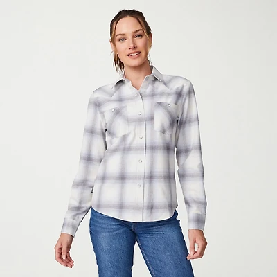 Free Country Womens Long Sleeve Regular Fit Flannel Shirt