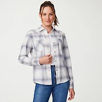 Free Country Womens Long Sleeve Regular Fit Flannel Shirt