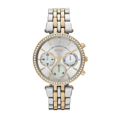 Relic® Ella Womens Two-Tone & Crystal-Accent Watch ZR15738