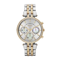 Relic® Ella Womens Two-Tone & Crystal-Accent Watch ZR15738