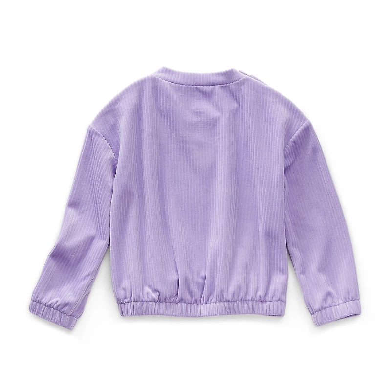 Thereabouts Little & Big Kid Girls Easy-on + Easy-off Round Neck Adaptive Long Sleeve Sweatshirt