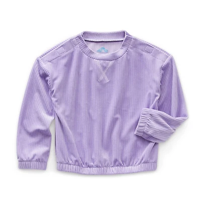 Thereabouts Little & Big Kid Girls Easy-on + Easy-off Round Neck Adaptive Long Sleeve Sweatshirt