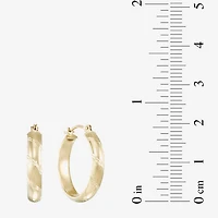 Laser-Cut 14K Yellow Gold 15mm Hoop Earrings