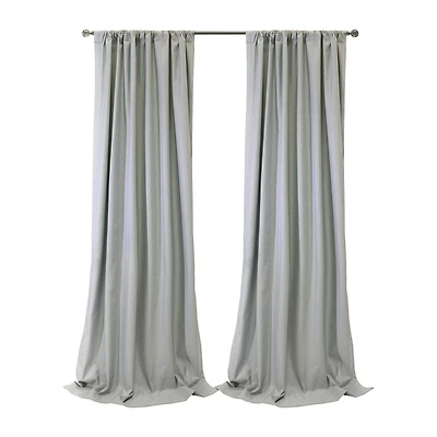 Thermaplus Brooklyn Rod Pocket Back Tab Energy Saving 100% Blackout Single Curtain Panel