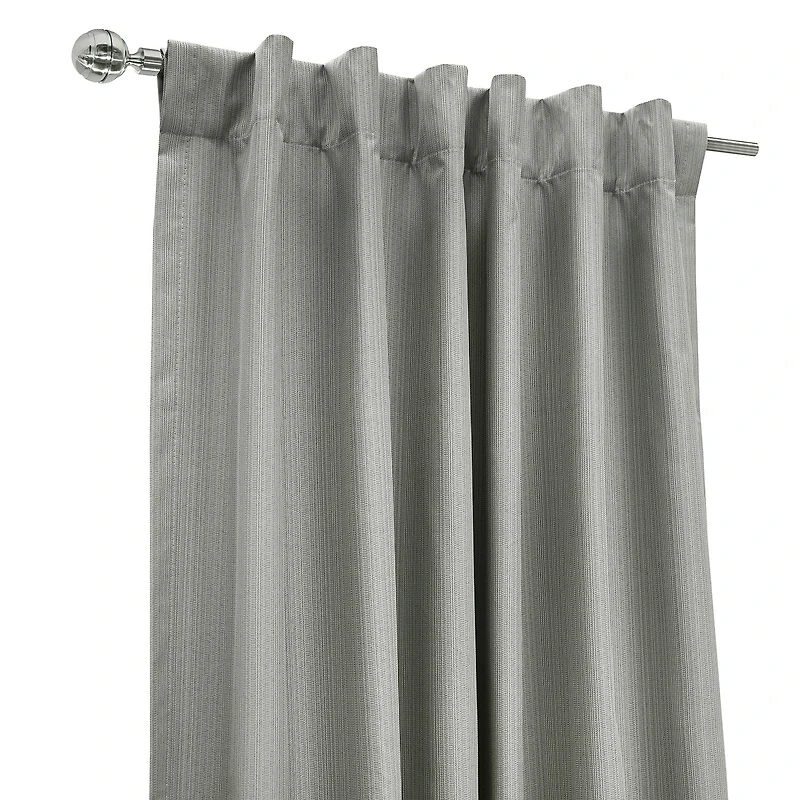 Thermaplus Brooklyn Rod Pocket Back Tab Energy Saving 100% Blackout Single Curtain Panel