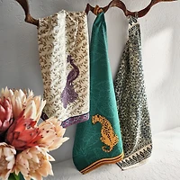 Distant Lands Turquoise Leopard 2-pc. Kitchen Towel Set