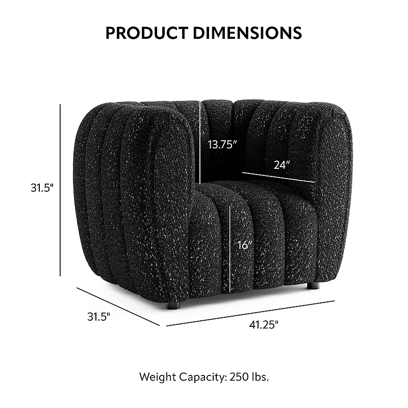 Furniture of America™ Laura Upholstered Barrel Chair