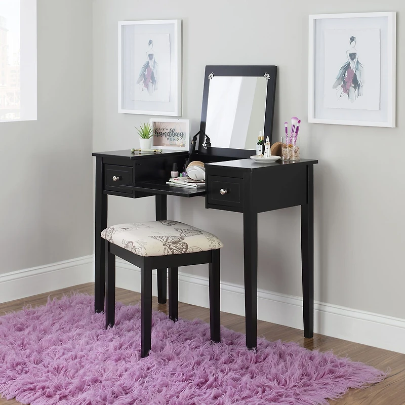 Ada Butterfly 2-pc. Vanity & Stool Set