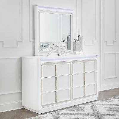 Signature Design by Ashley Chalanna 6-Drawer Dresser with Mirror