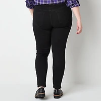St. John's Bay Pull On Womens Plus Mid Rise Jegging Jean