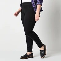 St. John's Bay Pull On Womens Plus Mid Rise Jegging Jean