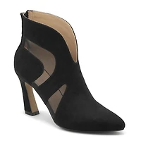 Adrienne Vittadini Womens Nuss Flared Heel Booties