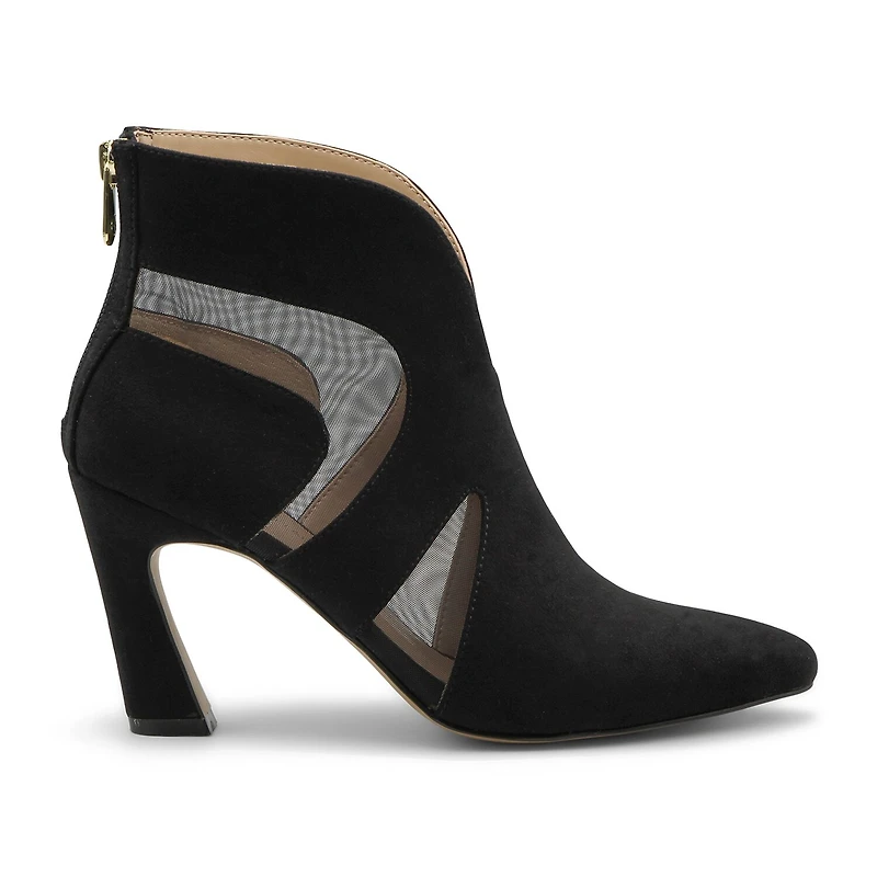 Adrienne Vittadini Womens Nuss Flared Heel Booties