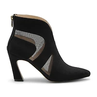 Adrienne Vittadini Womens Nuss Flared Heel Booties