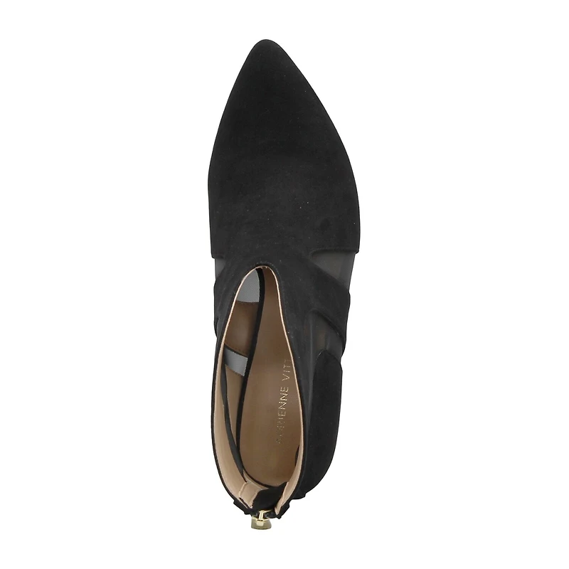 Adrienne Vittadini Womens Nuss Flared Heel Booties