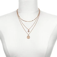 Bijoux Bar Delicates Rose Tone Womens 16 Inch Strand Necklace
