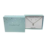Itsy Bitsy Initial Womens Sterling Silver Hypoallergenic 2-pc. Jewelry Set
