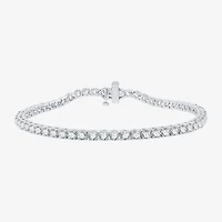 (H-I / Si2-I1) Womens 5 CT. T.W. Lab Grown White Diamond 10K Gold 7.25 Inch Tennis Bracelet