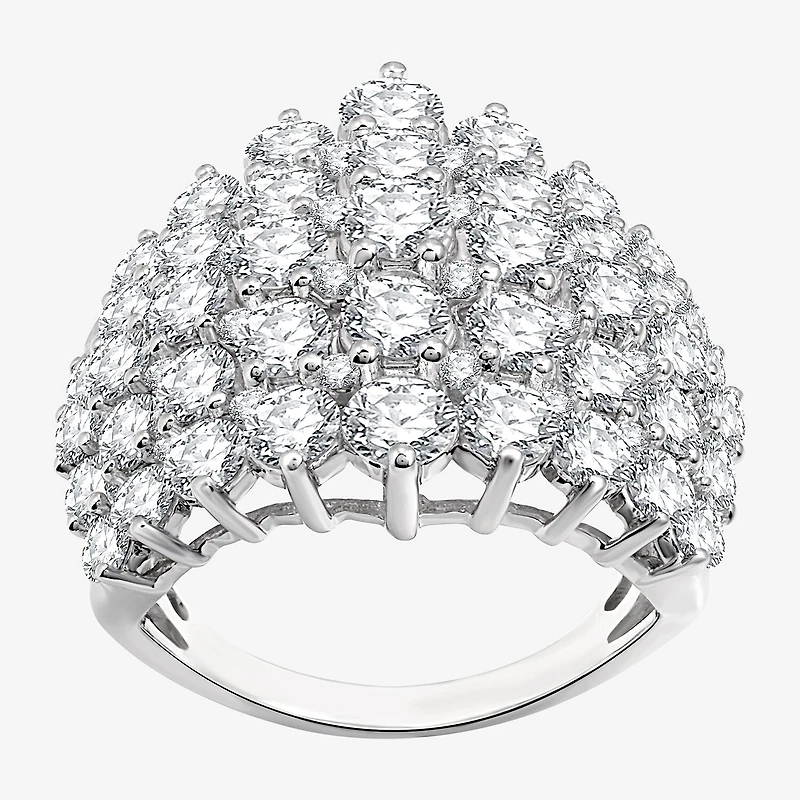 (H-I / Si2-I1) Womens 5 CT. T.W. Lab Grown White Diamond 10K Gold Cocktail Ring