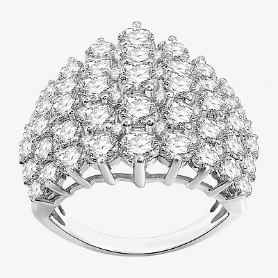 (H-I / Si2-I1) Womens 5 CT. T.W. Lab Grown White Diamond 10K Gold Cocktail Ring